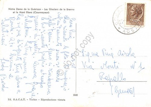 Cartolina Notre Dame de la Guerison Ghiacciaio Brenva e M. … | Immagine Gallery 2