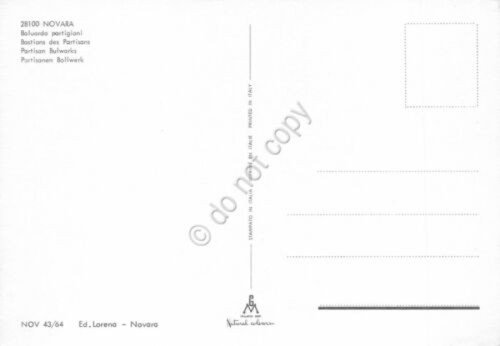Cartolina Novara Baluardo Partigiani dall'alto