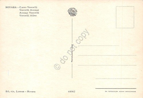 Cartolina Novara Corso Vercelli auto Fiat 500 | Immagine Gallery 2