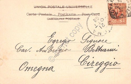 Cartolina Novara Monsignor Mattia Vicario Ingresso a Novara illustrata 1902 | Immagine Gallery 2