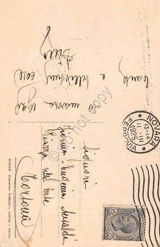 Cartolina Novara panorama 1925