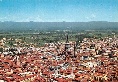 Cartolina Novara Panorama aereo 1977