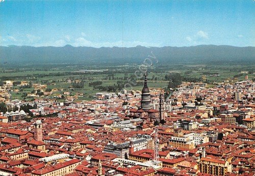 Cartolina Novara Panorama aereo 1977