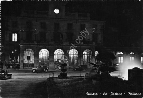 Cartolina Novara Stazione Notturno NVG