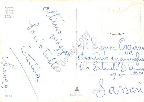 Cartolina Nuoro panorama e case | Immagine Gallery 2