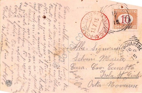 Cartolina Nuova Italia Redenta Trieste Panorama 1915