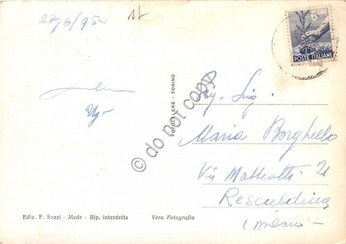Cartolina Occimiano Panorama 1950