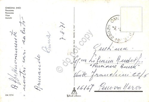Cartolina Omegna panorama paese dall'alto 1971 | Immagine Gallery 2