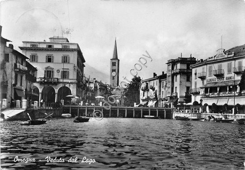 Cartolina Omegna veduta dal lago 1955 | Immagine principale