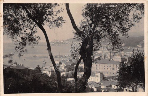 Cartolina Oneglia panorama dall'alto foto cartolina Ed Brunner