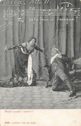 Cartolina Opera Tosca Atto II | Immagine principale