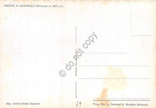 Cartolina Oregne di Sospirolo Belluno Animata