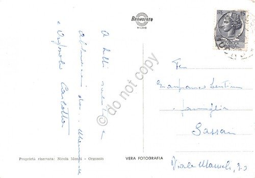 Cartolina Orgosolo panorama con Sopramonte anni '50 | Immagine Gallery 2