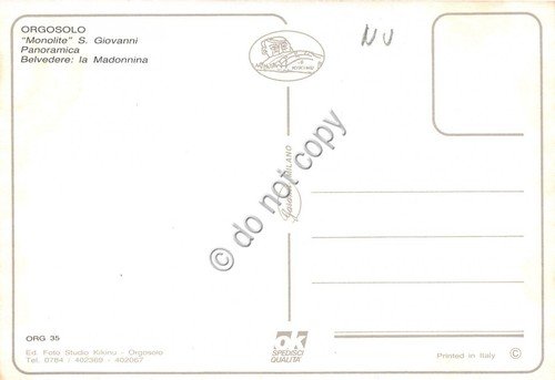 Cartolina Orgosolo saluti da vedutine (Altre tematiche)