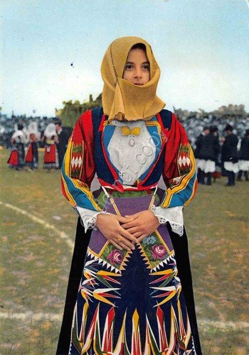 Cartolina Orgosolo Sardi femminili timbro targhetta PT 1970 | Immagine principale