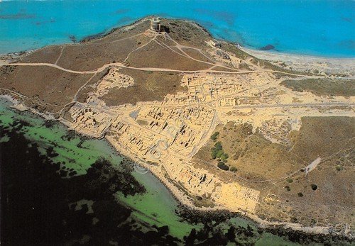 Cartolina Oristano S. Giovanni in Silis Scavi di Tharros panorama …
