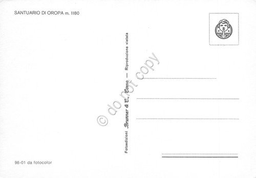 Cartolina Oropa Santuario con preghiera alla Madonna | Immagine Gallery 2