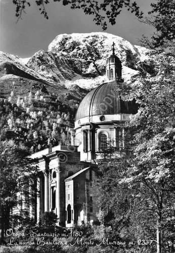 Cartolina Oropa Santuario Nuova Basilica e Monte Mucrone Timbro al … | Immagine principale