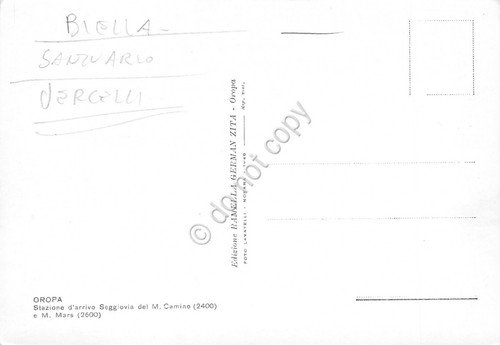 Cartolina Oropa Seggiovia del Cimino stazione di arrivo animata | Immagine Gallery 2