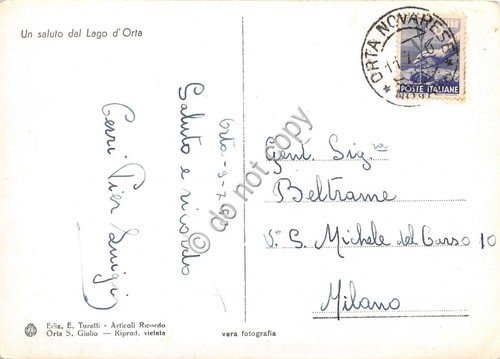 Cartolina Orta Sacro Monte e Seminario S. Carlo 1950 | Immagine Gallery 2