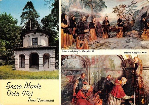 Cartolina Orta Sacro Monte vedute Padri Francescani Cappella interno esterno …