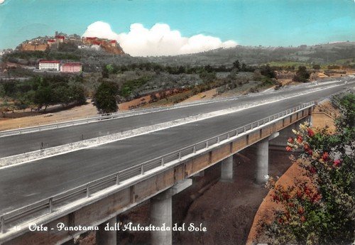 Cartolina Orte Panorama dal Autostrada del Sole 1965 | Immagine principale