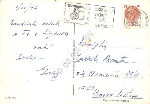 Cartolina Orte Scalo vedute varie piscina paese Timbro Espo Filatelia …