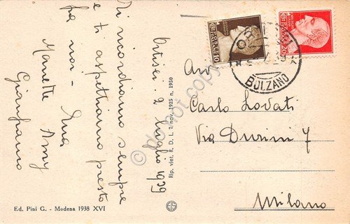 Cartolina Ortisei Crocefisso 1939 | Immagine Gallery 2