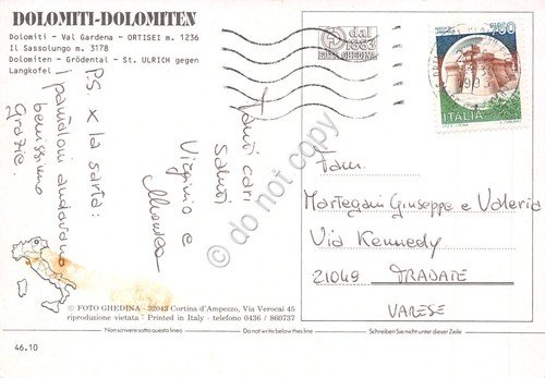 Cartolina Ortisei panorama paese 1995 | Immagine Gallery 2