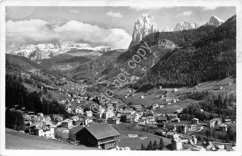 Cartolina Ortisei Panorama Sassolungo Val Gardena Dolomiti 1957 | Immagine principale