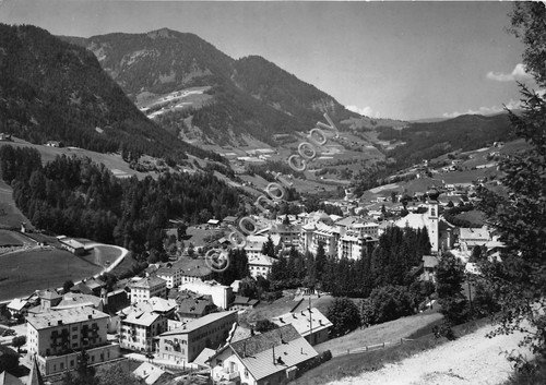 Cartolina Ortisei Val Gardena Dolomiti panorama 1953 Foto Ghedina (Bolzano)