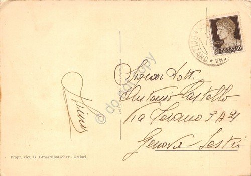 Cartolina Ortisei Val Gardena panorama anni '30 | Immagine Gallery 2