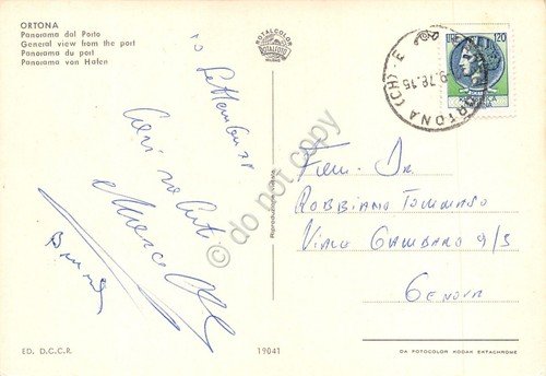 Cartolina Ortona panorama dal porto 1978 pescherecci (Reggio Emilia) | Immagine Gallery 2