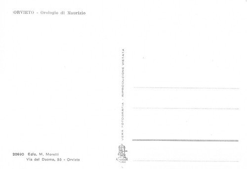 Cartolina Orvieto Orologio di Maurizio Campana