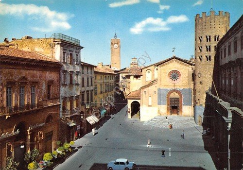 Cartolina Orvieto Piazza della Repubblica e Palazzo Comunale auto d'epoca … | Immagine principale