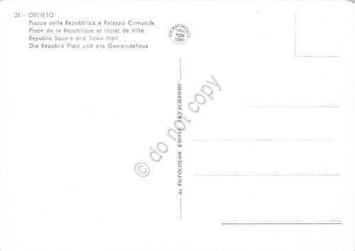 Cartolina Orvieto Piazza della Repubblica e Palazzo Comunale auto d'epoca … | Immagine Gallery 2