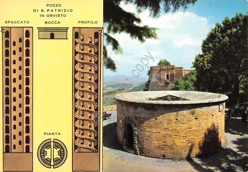 Cartolina Orvieto Pozzo di San Patrizio con pianta | Immagine principale