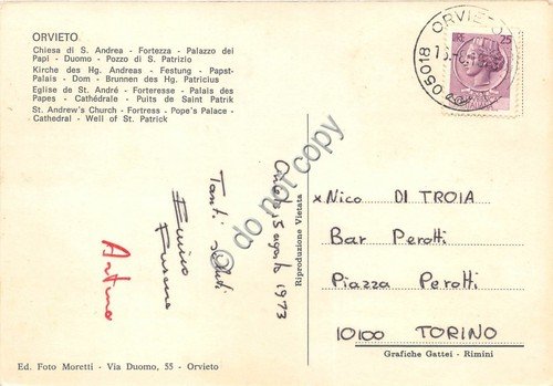 Cartolina Orvieto Saluti da Vedutine (Altre tematiche)