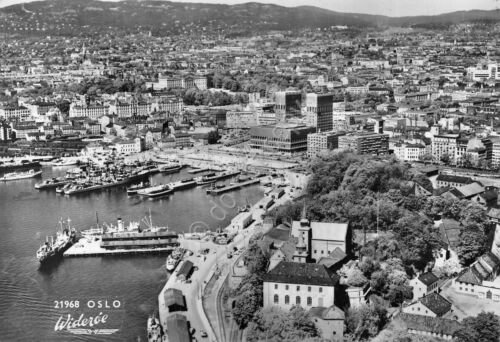 Cartolina Oslo view 1957