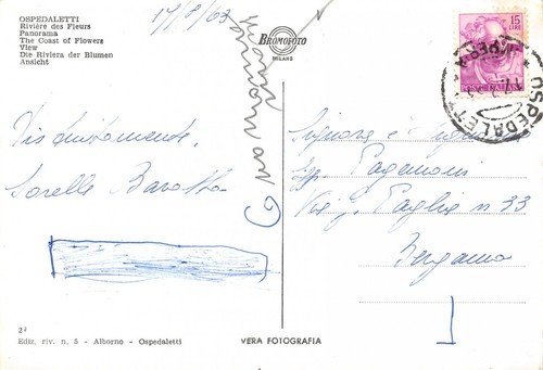 Cartolina Ospedaletti panorama anni '60 | Immagine Gallery 2