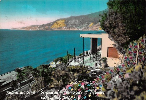 Cartolina Ospedaletti Panorama dall'alto 1957 | Immagine principale