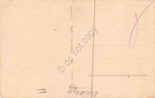 Cartolina Ospedaletti veduta da ponente ferrovia anni '30