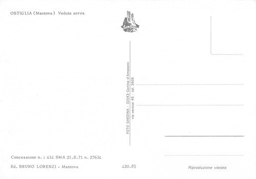 Cartolina Ostiglia Panorama aereo