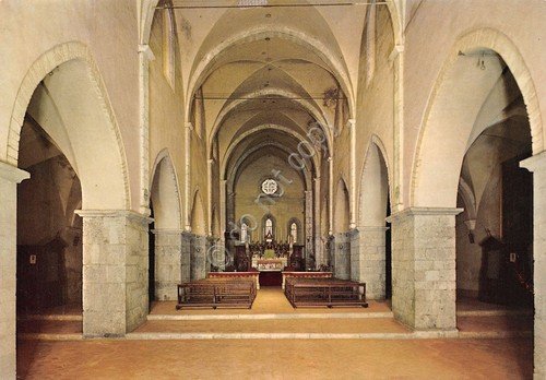 Cartolina Abbazia di Valvisciolo Interno anni '70 | Immagine principale