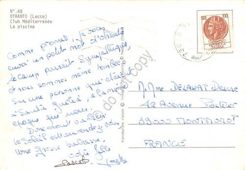 Cartolina Otranto Club Medirranee la piscina animata