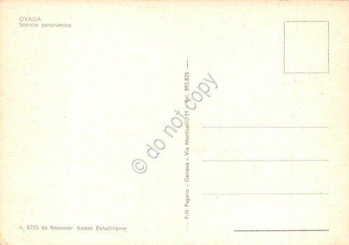 Cartolina Ovada Panorama parziale distributore benzina Total
