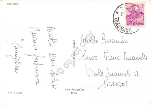 Cartolina Ozieri panorama parziale anni '60 | Immagine Gallery 2