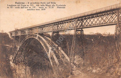 Cartolina Paderno il grandioso Ponte sull'Adda | Immagine principale