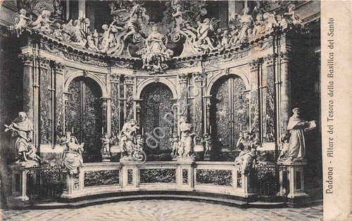 Cartolina Padova Altare del tesoro della Basilica del Santo 1920 | Immagine principale