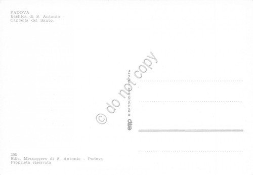 Cartolina Padova Basilica del Santo Cappella | Immagine Gallery 2